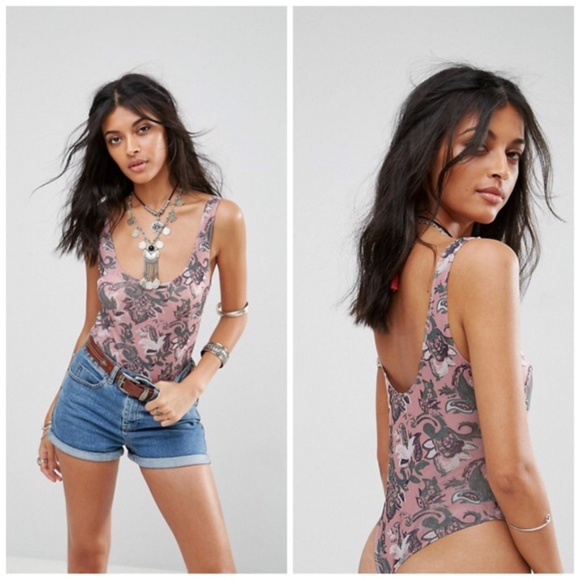 Free People Tops - Intimately FP So Fresh Sheer Mesh Thong Bodysuit